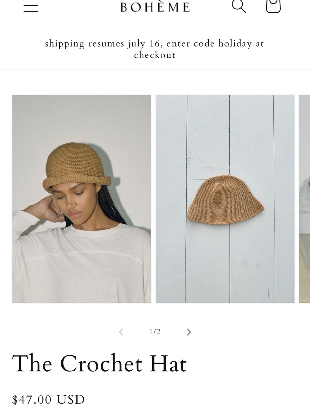 The Crochet Bucket Hat by BOHÈME